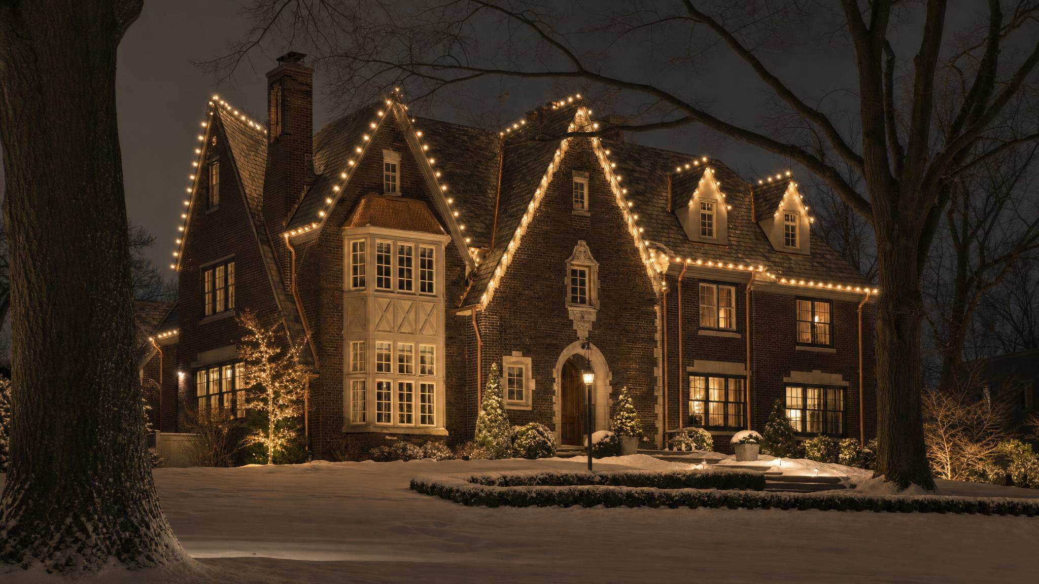Shaker Heights Slate Roof Estate lighting project in Shaker Heights, OH