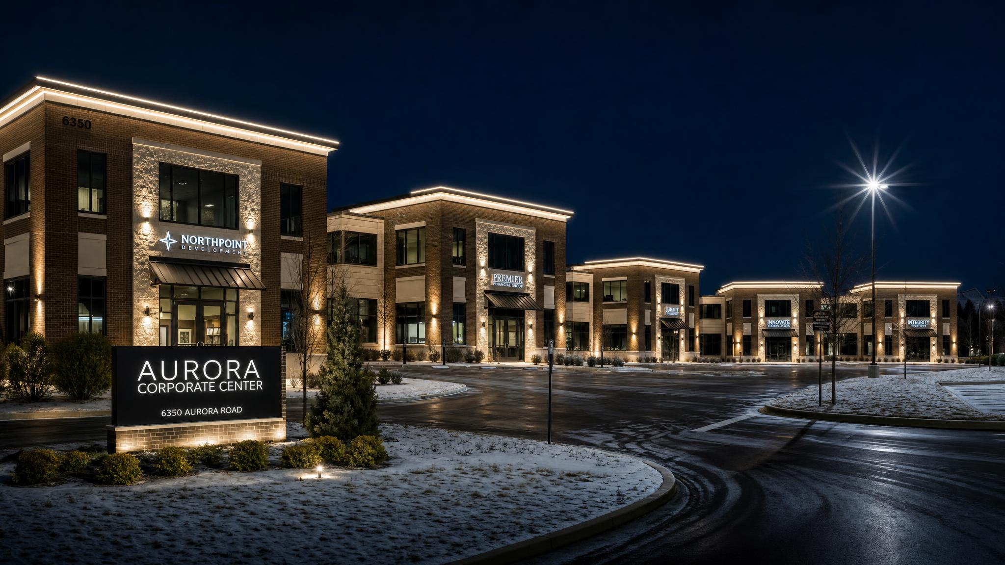 Solon Office Park Multi-Tenant Program lighting project in Solon, OH